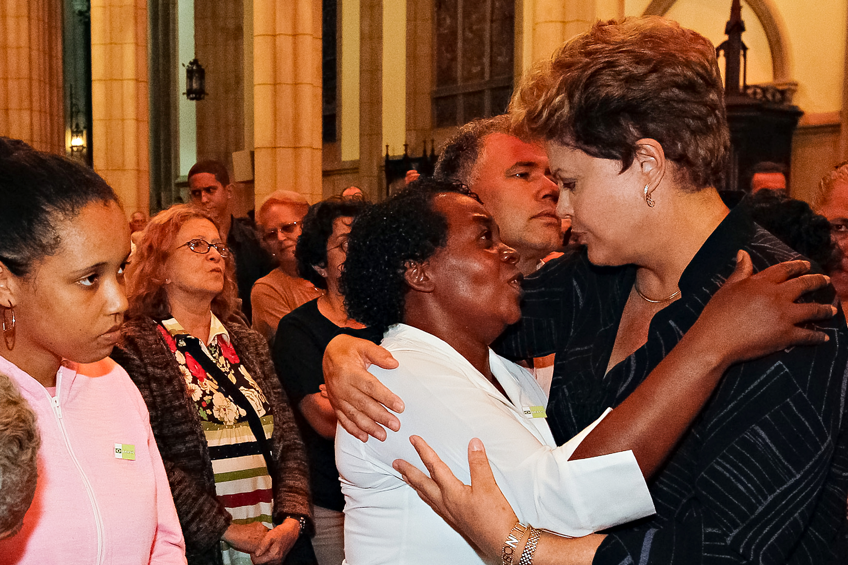 Presidenta Dilma Rousseff durante missa em intenção das vítimas dos deslizamentos de terra no município de Petrópolis