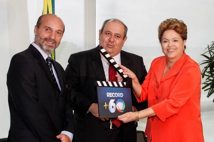 Presidente do Grupo Record, Luiz Cláudio Costa e o Diretor Corporativo do Grupo Record, Márcio Novaes