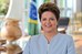 Dilma em gravação do pronunciamento à nação em cadeia nacional de rádio e televisão 3
