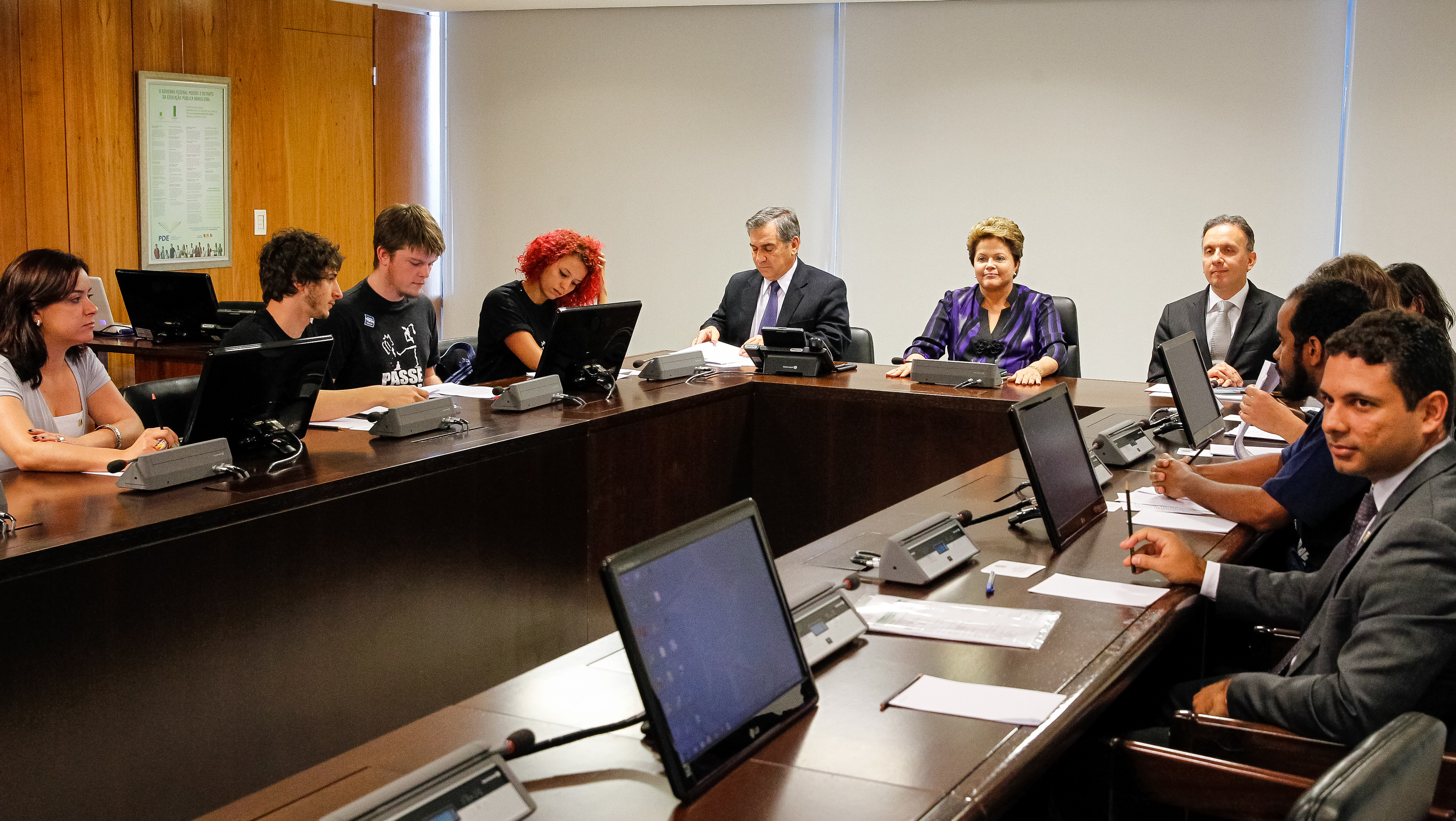 Representantes do Movimento Passe Livre – MPL