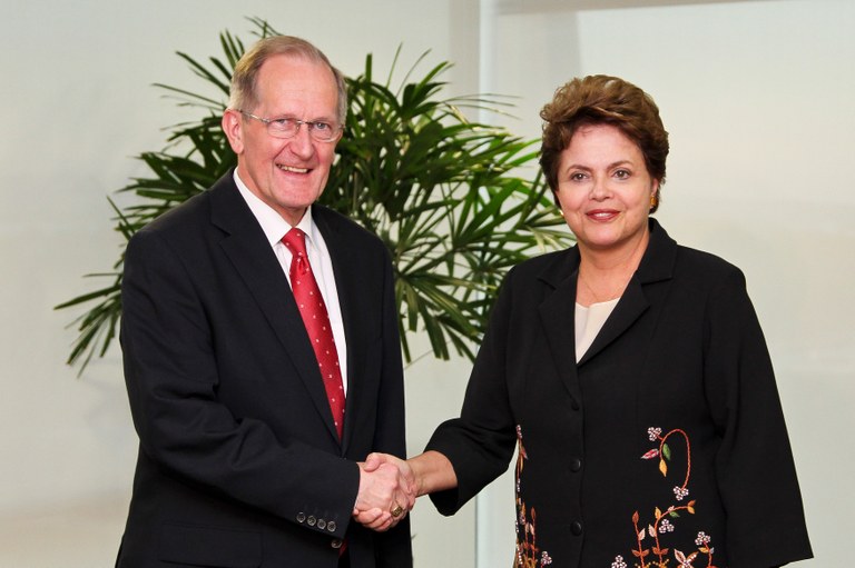 Presidenta cumprimenta o presidente da Assembleia Geral das Nações Unidas