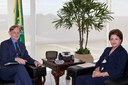 Presidenta Dilma Rousseff durante reunião com o presidente do Banco Mundial, Robert Zoellick