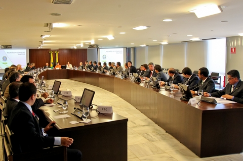 Presidenta Dilma Rousseff na reunião do Conselho Político 