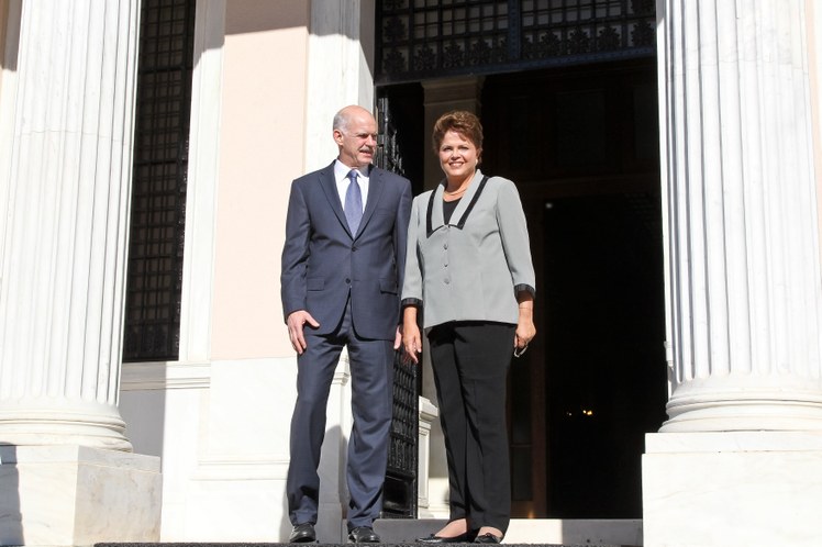 Dilma Rousseff durante encontro com Georges Papandreu 5
