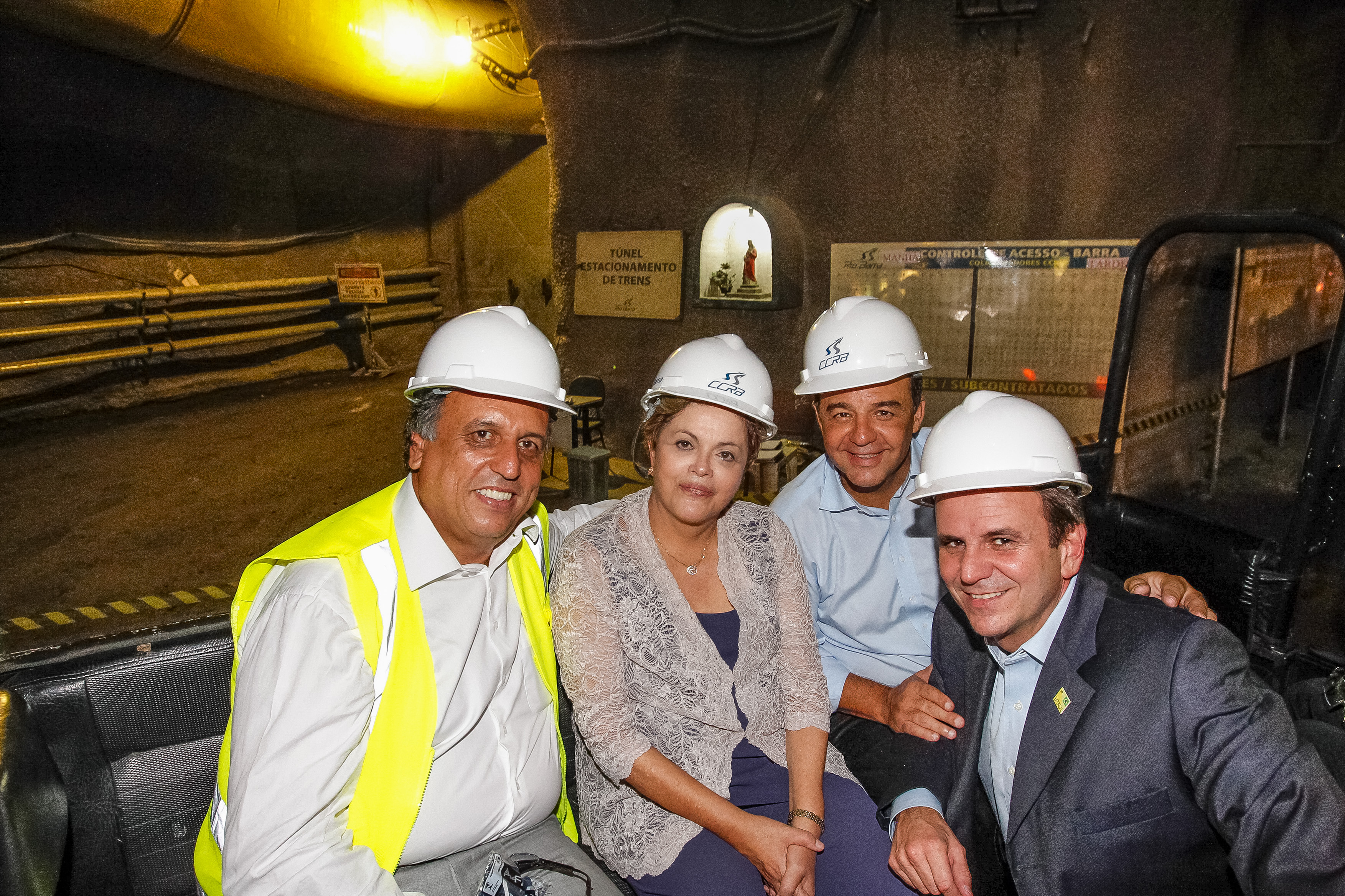 Visita às obras da Estação São Conrado e deslocamento pelo túnel da Linha 4 do Metrô do Rio de Janeiro - 01