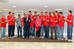 Dilma Rousseff, o ministro do Esporte, Orlando Silva, e o presidente da Fiesp, Paulo Skaf, durante encontro com atletas da equipe masculina de vôlei do SESI-SP 1