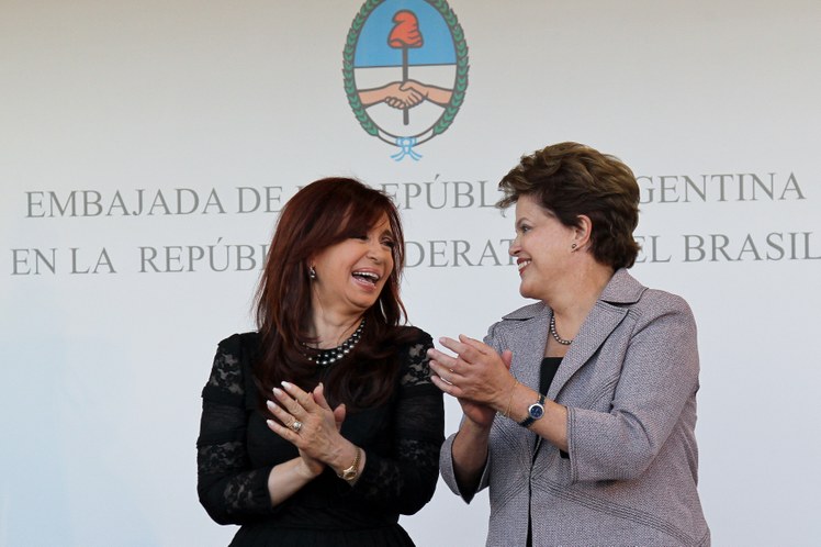 Dilma e Cristina Kirchner na cerimônia de inauguração da Embaixada da República Argentina 2