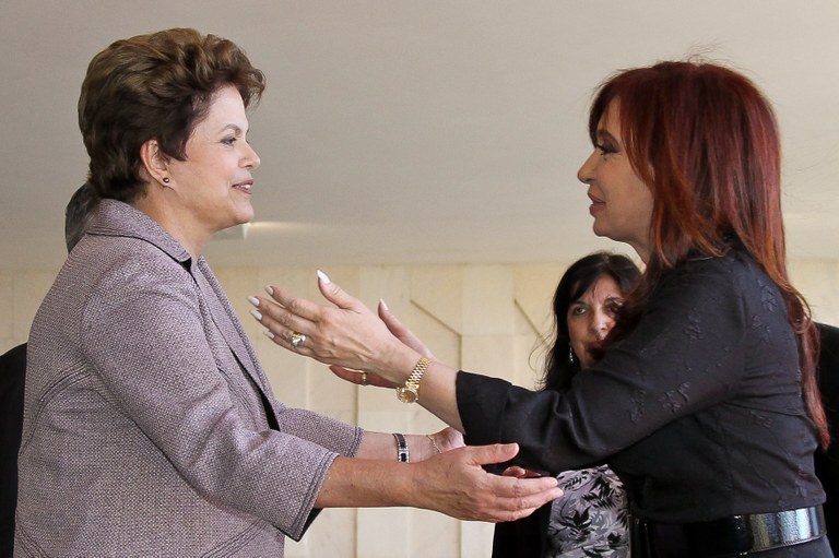 Dilma Rousseff recebe a presidenta da Argentina, Cristina Kirchner, para almoço no Palácio Itamaraty 