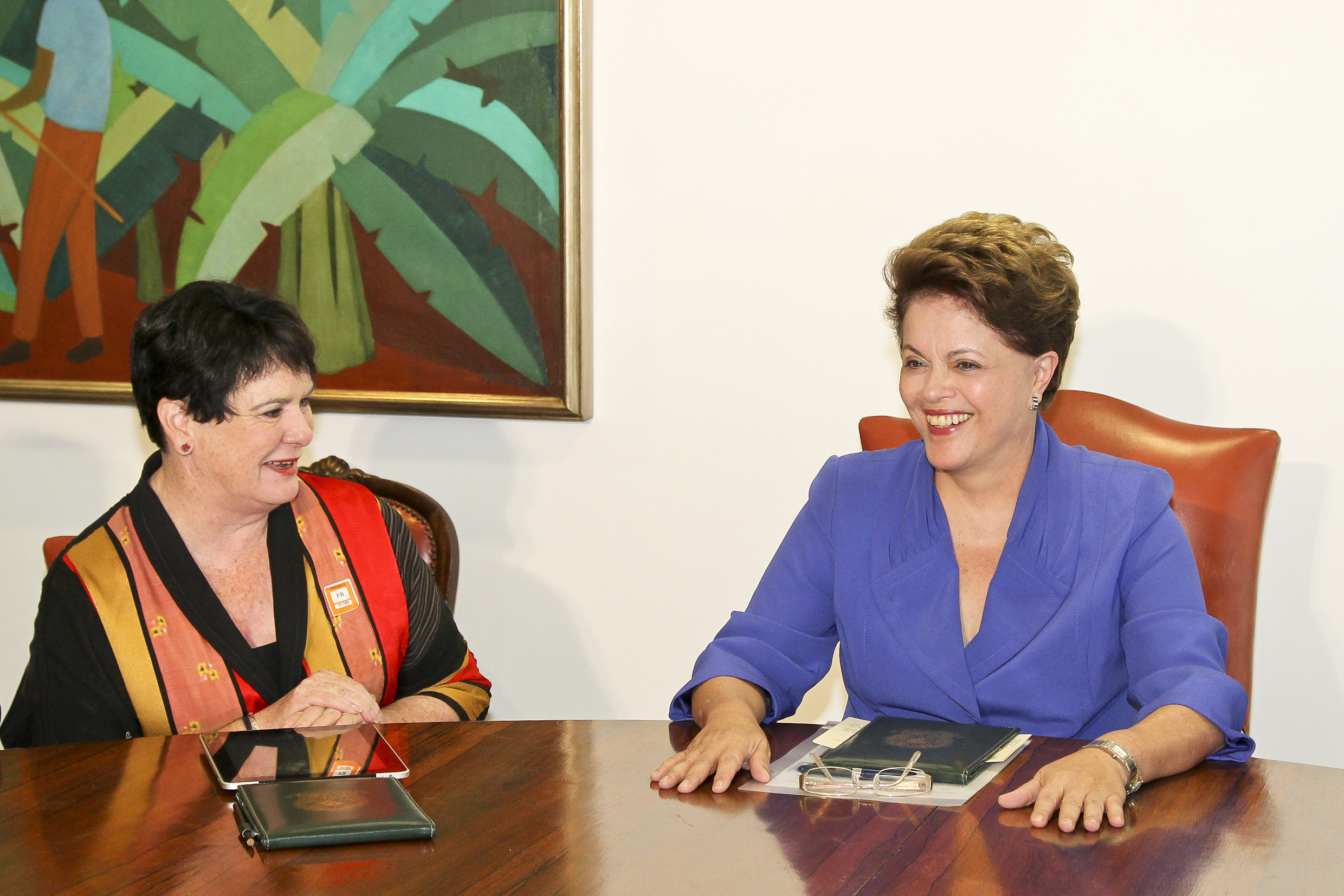 Presidenta Dilma Rousseff recebe Sharan Burrow