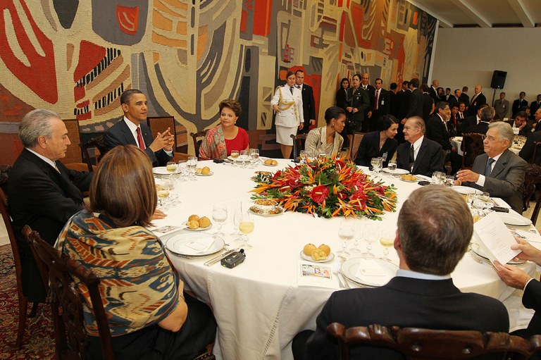  Dilma e o presidente dos Estados Unidos, Barack Obama, durante almoço no Palácio Itamaraty 2