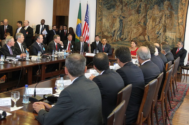 Dilma Rousseff e Barack Obama, no encerramento do Fórum de CEOs Brasil - EUA 1