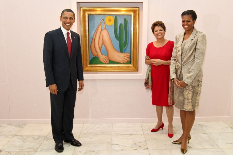 Presidenta Dilma Rousseff, presidente Barack Obama e primeira-dama Michelle Obama visitam a exposição Mulheres Artistas e Brasileiras 2 Presidenta Dilma Rousseff, presidente Barack Obama e primeira-dama Michelle Obama visitam a exposição Mulheres Artistas e Brasileiras 2