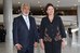 Presidenta Dilma Rousseff e o primeiro-ministro do Timor Leste, Xanana Gusmão, na cerimônia oficial de chegada