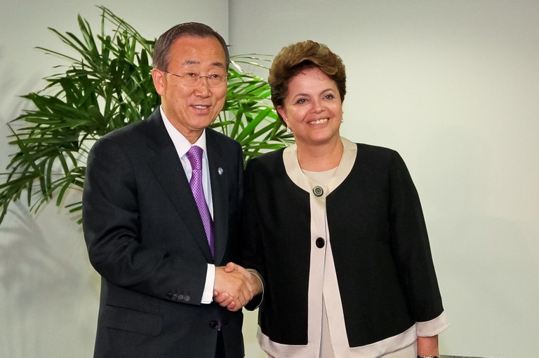 Presidenta Dilma Rousseff recebe o secretário​-geral das Nações Unidas, Ban Ki-moon