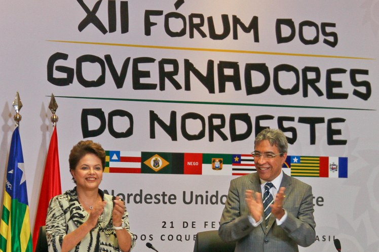 Presidenta Dilma e o governador de Sergipe, Marcelo Déda, em cerimônia de abertura do XII Fórum dos Governadores do Nordeste 1