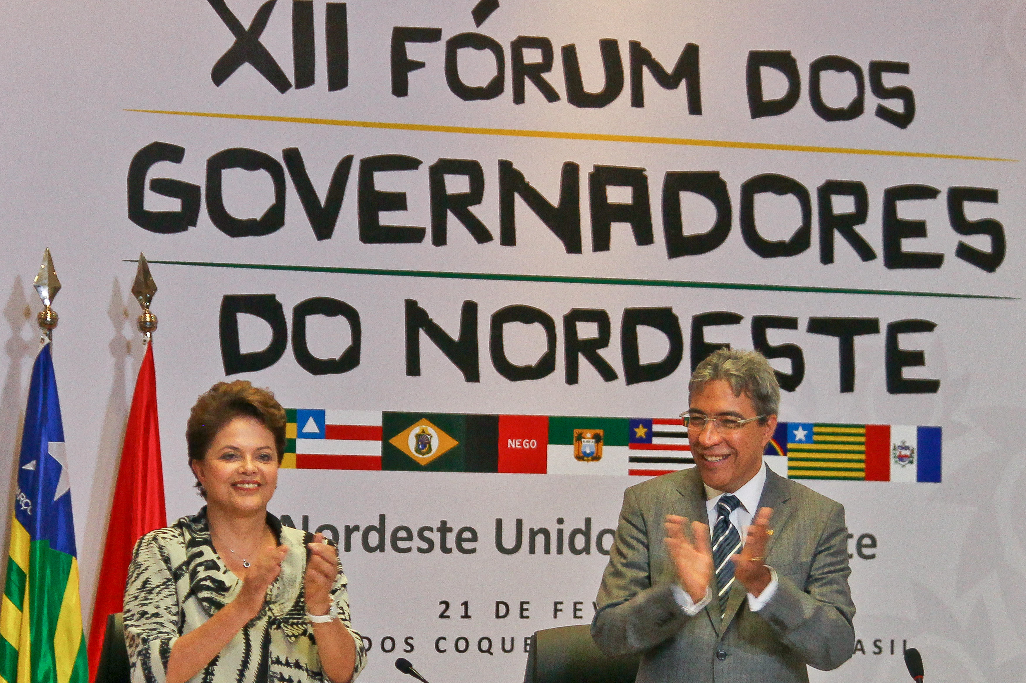 Presidenta Dilma e o governador de Sergipe, Marcelo Déda, em cerimônia de abertura do XII Fórum dos Governadores do Nordeste 1