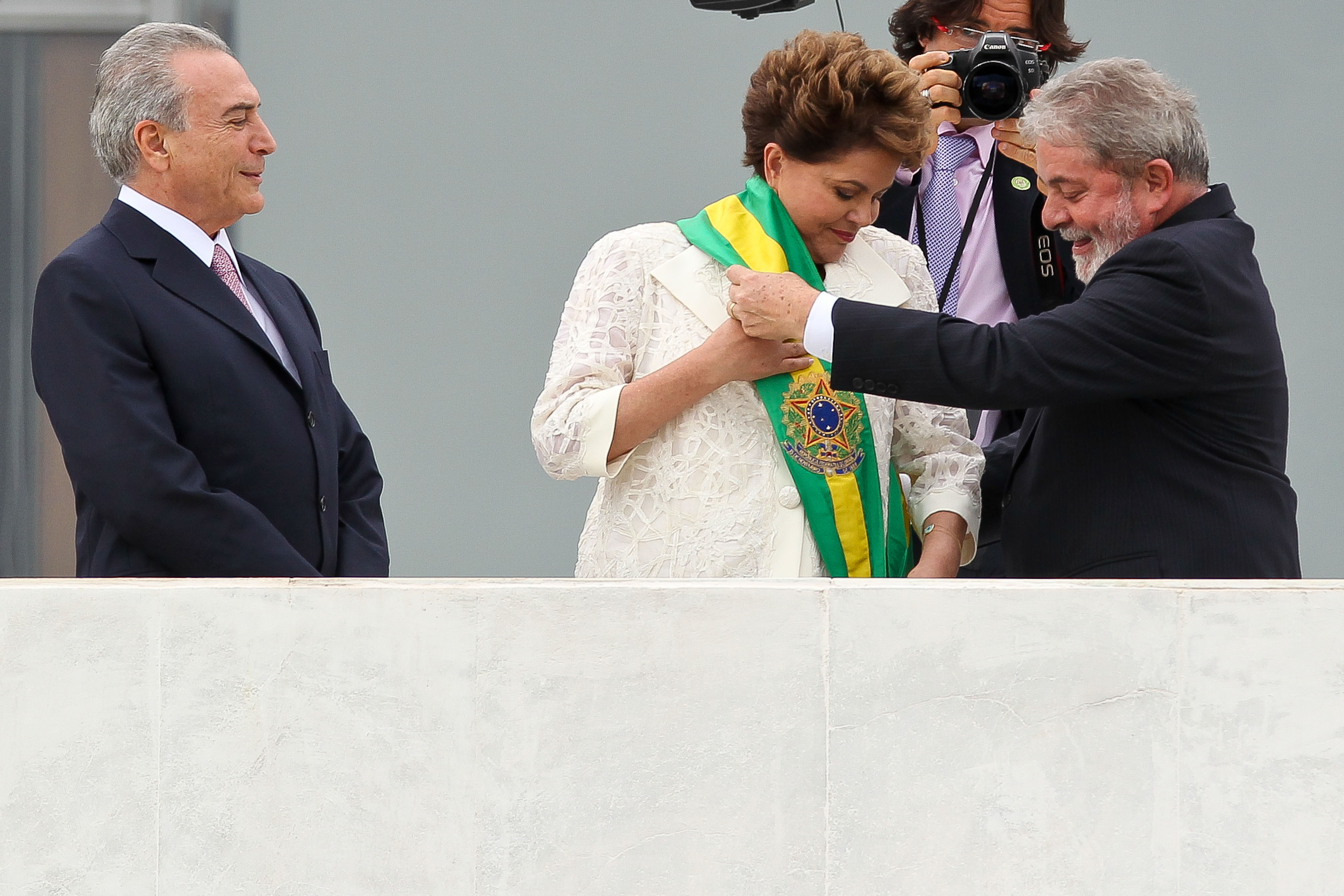Presidenta Dilma Rousseff recebe faixa presidencial do presidente Lula. Brasília-DF, 01/01/2011