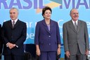  Presidenta Dilma Rousseff, vice-presidente Michel Temer e o presidente do Senado, José Sarney, durante cerimônia de lançamento do Plano Brasil Maior. Brasília-DF, 02/08/2011 