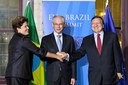  Presidenta Dilma Rousseff posa para foto com o Presidente do Conselho Europeu, Senhor Herman Van Rompuy e o Presidente da Comissão Européia, Senhor José Manuel Durão Barroso no Castelo de Val Duchesse. Bruxelas - BEL, 03/10/2011