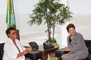 Presidenta Dilma Rousseff recebe a cantora e ativista humanitária Dionne Warwick. Brasília-DF, 04/08/2011 