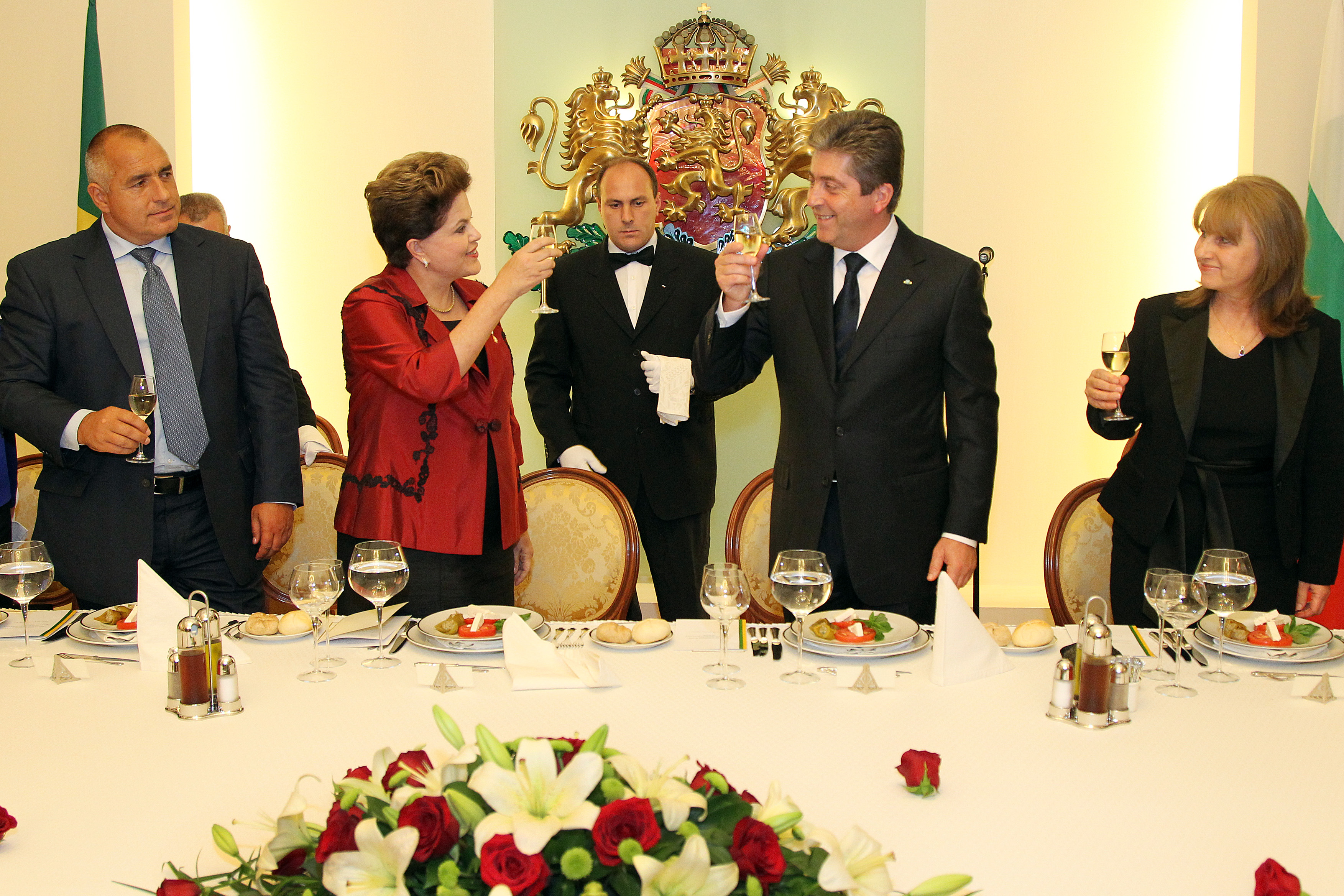 Presidenta Dilma Rousseff Brinda com o  Sr. Georgi Parvanov Presidente da República da Bulgária, Durante Jantar Oferecido em sua Homenagem. Sófia-BG, 05/10/2011