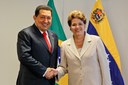 Presidenta Dilma Rousseff recebe no Palácio do Planalto o presidente da Venezuela, Hugo Chávez, que visita oficialmente o Brasil. Brasília-DF, 06/06/2011