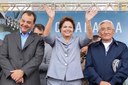  Presidenta Dilma Rousseff, o governador do Rio de Janeiro, Sérgio Cabral, e o ministro da Defesa em exercício, Juniti Saito, durante cerimônia de inauguração do sistema de teleférico do Complexo do Alemão. Rio de Janeiro-RJ, 07/07/2011