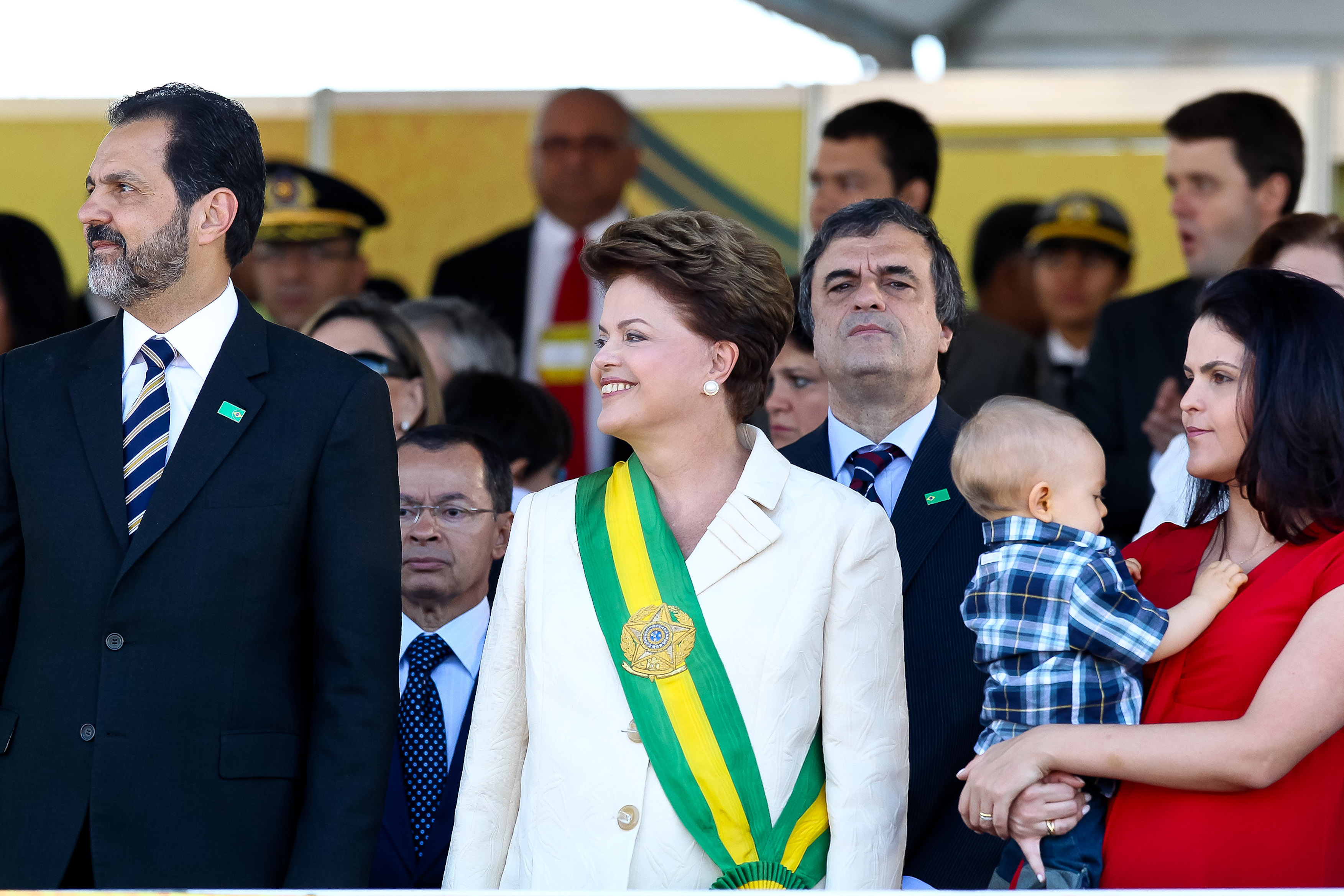 Presidenta Dilma Rousseff durante o desfile cívico-militar de 7 de setembro. Brasília-DF, 07/09/2011