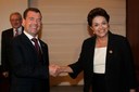 Presidenta Dilma Rousseff durante encontro com o presidente da Rússia, Dmitri Medvedev. Sanya-China,14/04/2011 