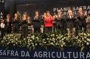 Presidenta Dilma Rousseff durante cerimônia de lançamento do Plano Safra da Agricultura Familiar 2011-2012. Francisco Beltrão-PR, 12/07/2011  