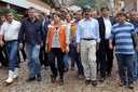 Presidenta Dilma Rousseff durante visita às áreas atingidas pelas chuvas no estado do Rio de Janeiro. Nova Friburgo-RJ, 13/01/2011 