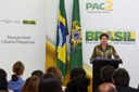 Presidenta Dilma Rousseff durante cerimônia de abertura de nova seleção para unidades de educação infantil e quadras poliesportivas escolares do PAC 2, no Palácio do Planalto. Brasília-DF, 15/09/2011