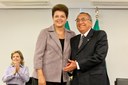 Presidenta Dilma Rousseff durante cerimônia de posse do Senhor Gastão Vieira no cargo de Ministro de Estado do Turismo. Brasília-DF, 16/09/2011