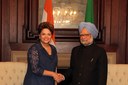 Presidenta Dilma Rousseff durante encontro com o Primeiro Ministro da India, Manmohan Singh, na 5ª Cúpula de Chefes de Estado e de Governo do IBAS. Pretória-RAS, 18/10/2011