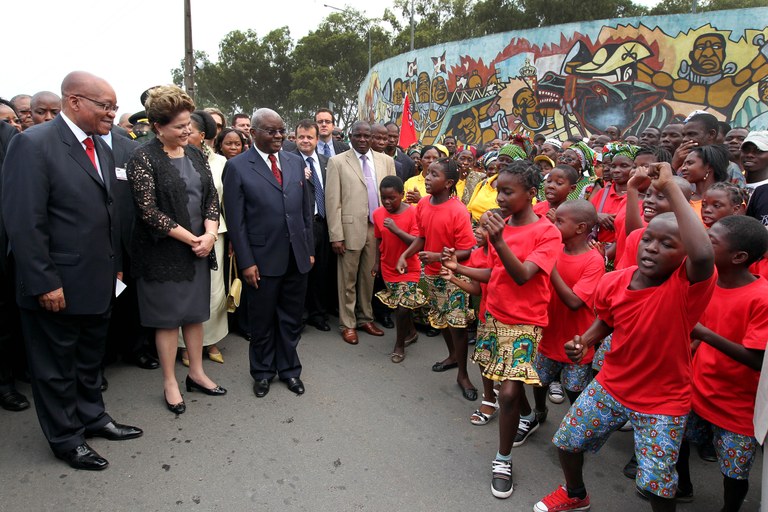 Presidenta Dilma Rousseff, durante visita Oficial a Maputo, acompanhada dos Presidentes de Moçambique, Armando Guebuza, e da Africa do Sul, Jacob Zuma. Maputo-Moçambique,19/10/2011