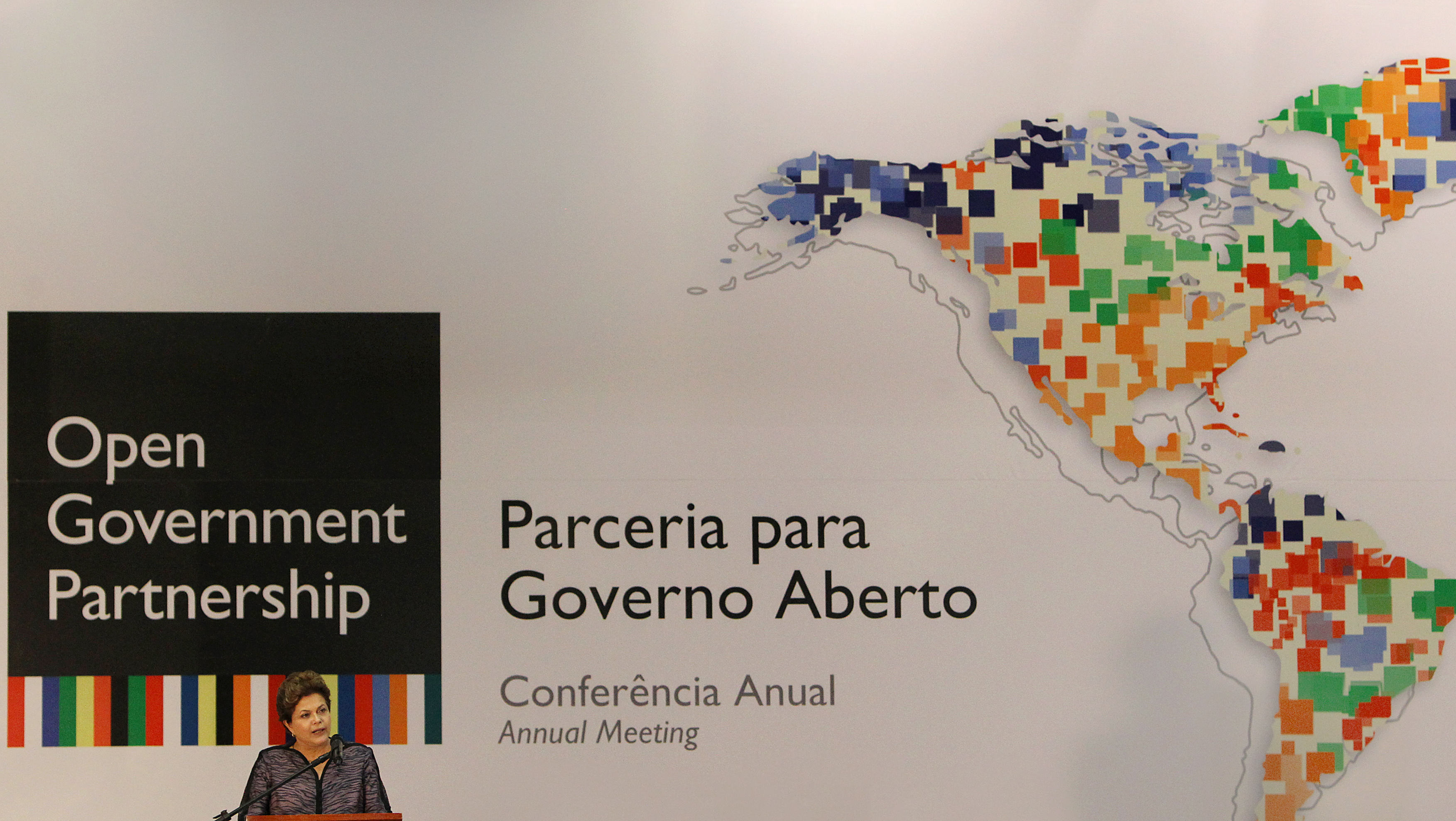 Presidenta Dilma Rousseff discursa durante a 1ª Conferência de Alto Nível para Governo Aberto ( OGP ). Brasília - DF, 17/04/2012