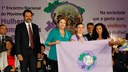 Presidenta Dilma Rousseff durante o 1º Encontro Nacional do Movimento de Mulheres Camponesas - MMC. Brasília-DF, 19/02/2013