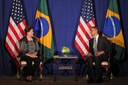 Presidenta Dilma Rousseff durante reunião com o presidente dos Estados Unidos, Barack Obama no Hotel Waldorf Astoria. Nova Iorque-EUA, 20/09/2011