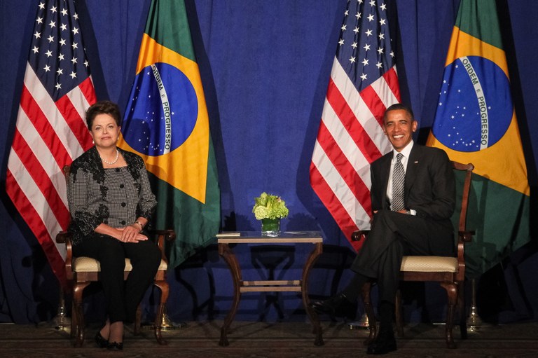 Presidenta Dilma Rousseff durante reunião com o presidente dos Estados Unidos, Barack Obama no Hotel Waldorf Astoria. Nova Iorque-EUA, 20/09/2011