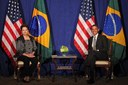 Presidenta Dilma Rousseff durante reunião com o presidente dos Estados Unidos, Barack Obama no Hotel Waldorf Astoria. Nova Iorque-EUA, 20/09/2011