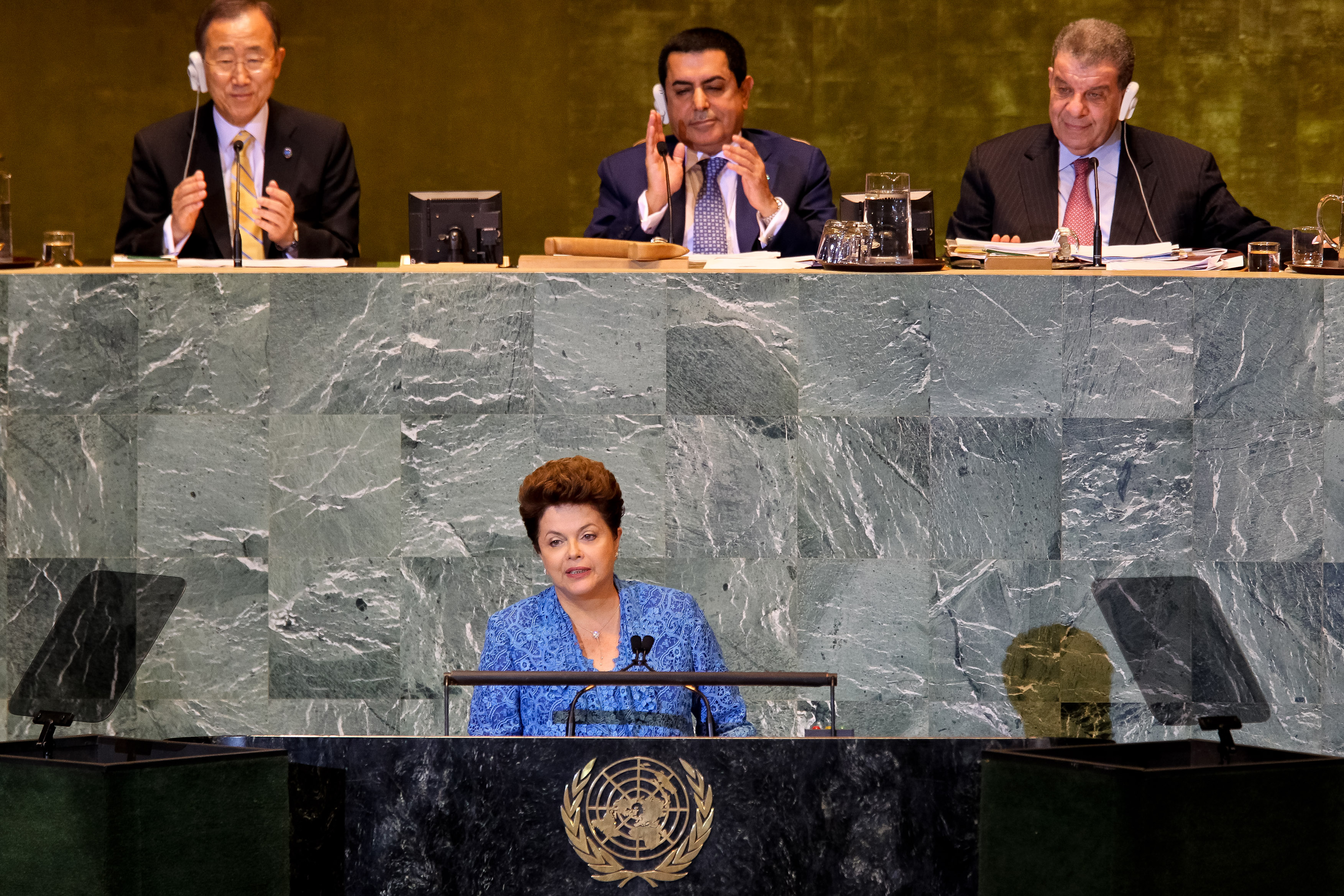Presidenta Dilma Rousseff durante abertura do Debate Geral da LXVI Assembleia-Geral das Nações Unidas. Nova Iorque-EUA, 21/09/2011
