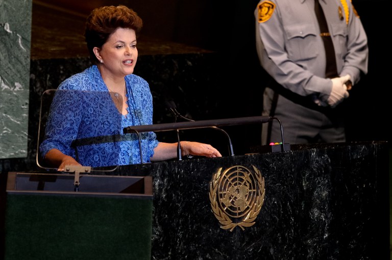  Presidenta Dilma Rousseff durante abertura do Debate Geral da LXVI Assembleia-Geral das Nações Unidas. Nova Iorque-EUA, 21/09/2011