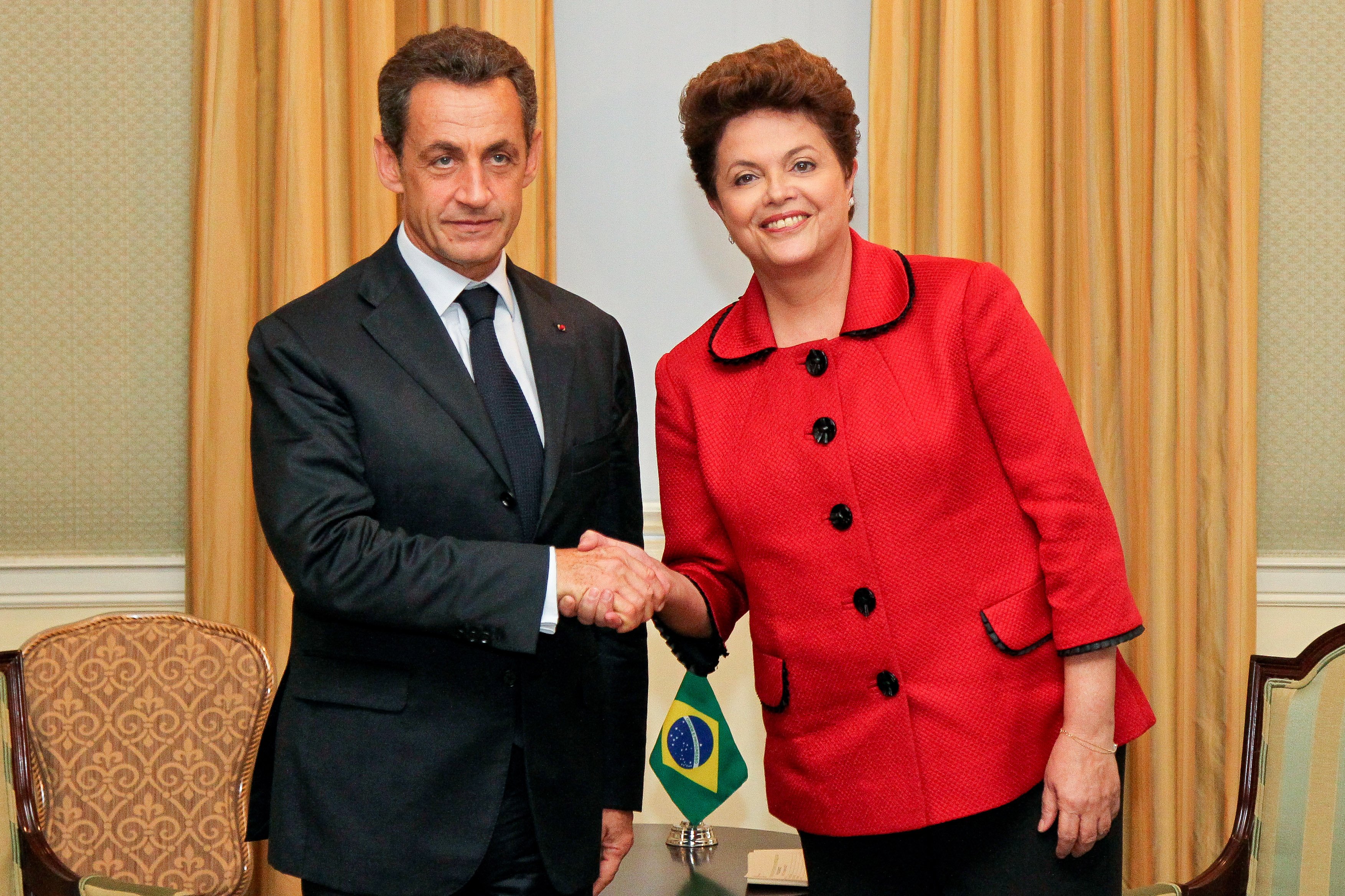 Presidenta Dilma Rousseff durante encontro bilateral com o presidente da França, Nicolas Sarkozy no Hotel Waldorf Astoria. Nova Iorque-EUA, 21/09/2011