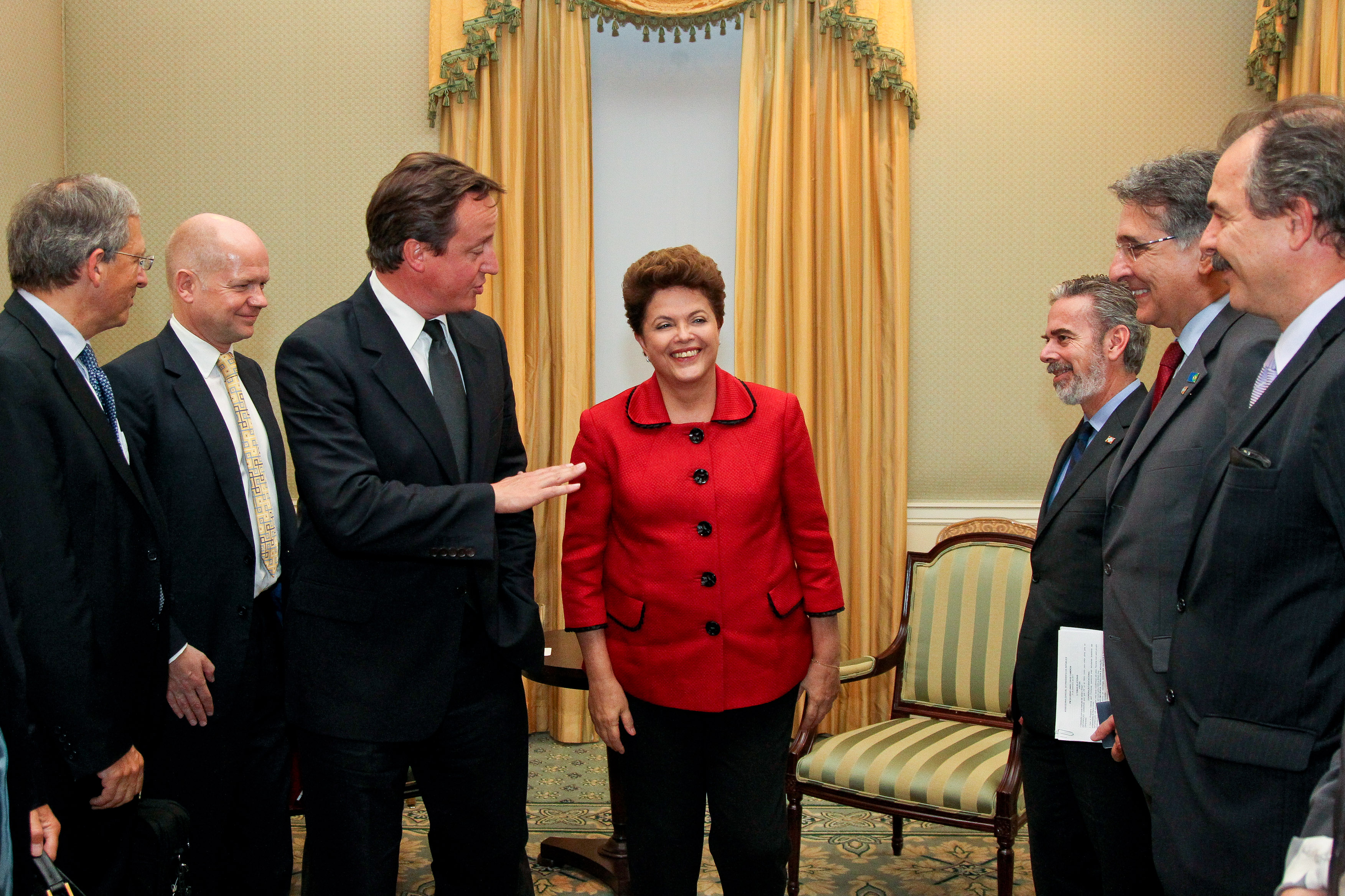  Presidenta Dilma Rousseff durante encontro bilateral com o primeiro-ministro do Reino Unido, David Cameron no Hotel Waldorf Astoria. Nova Iorque-EUA, 21/09/2011