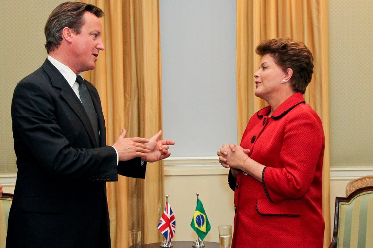 Presidenta Dilma Rousseff durante encontro bilateral com o primeiro-ministro do Reino Unido, David Cameron no Hotel Waldorf Astoria. Nova Iorque-EUA, 21/09/2011
