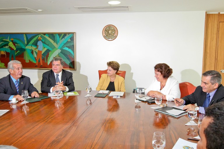 Presidenta Dilma Rousseff durante reunião com lideranças do Partido Verde - PV, no Palácio do Planalto. Brasília-DF, 25/08/2011