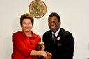 Presidenta Dilma Rousseff e Pelé durante audiência no Palácio do Planalto. Brasília-DF, 26/07/2011 
