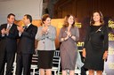 Presidenta Dilma Rousseff, a ministra Helena Chagas, o governador Sérgio Cabral, o prefeito Eduardo Paes e a presidente do Conselho de Administração da Ejesa, Maria Alexandra, na cerimônia de comemoração dos 60 anos do jornal O Dia. Rio de Janeiro-RJ, 27/06/2011