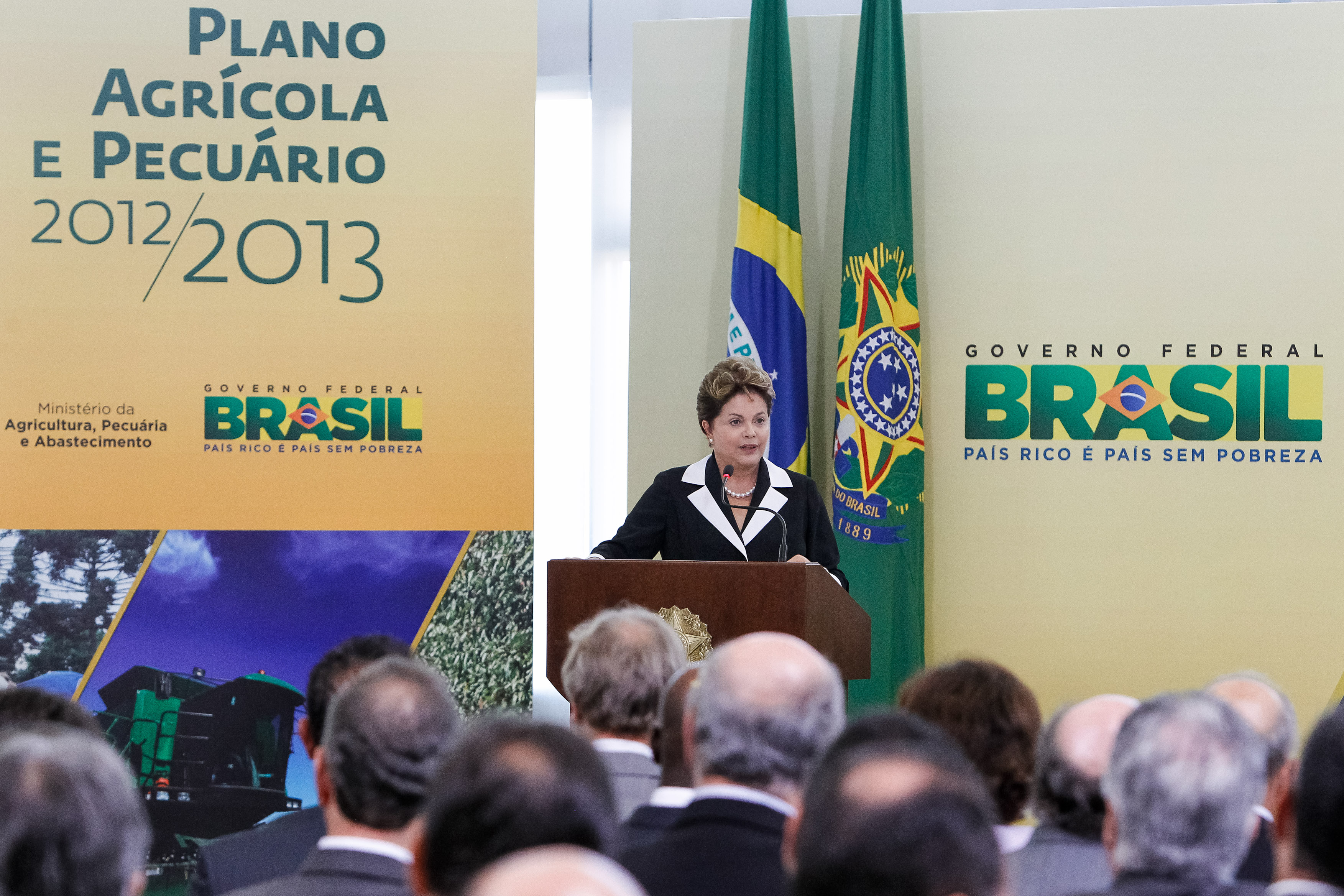 Presidenta Dilma Rousseff durante cerimônia de lançamento do Plano Agrícola e Pecuário 2012/2013. Brasília - DF, 28/06/2012