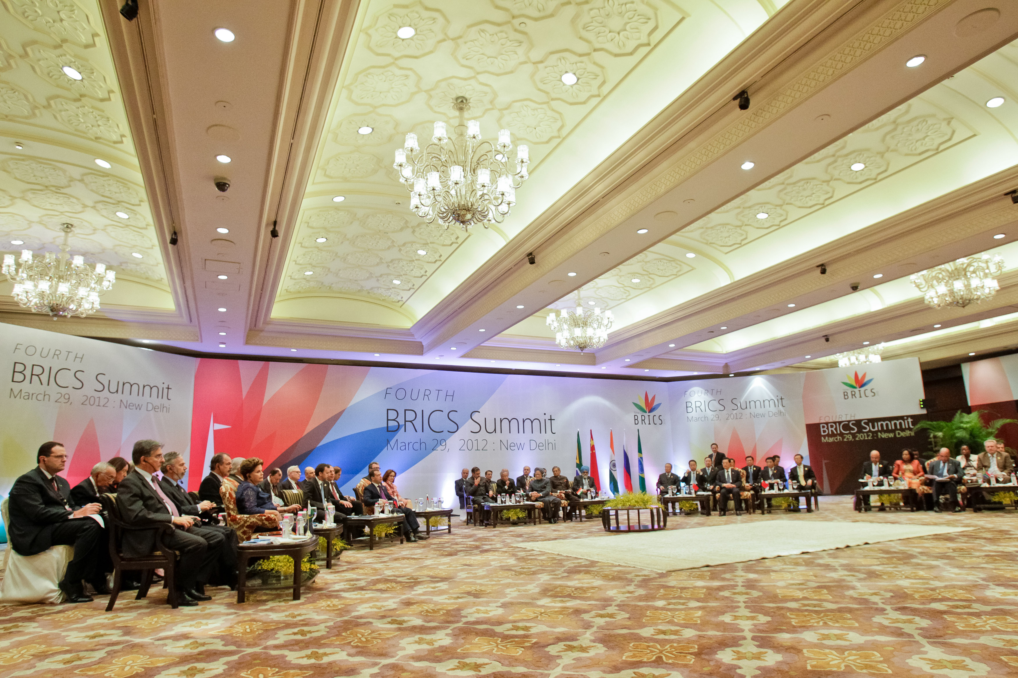  Presidenta Dilma Rousseff durante sessão restrita da Cúpula do BRICS. Nova Délhi - Índia, 29/03/2012